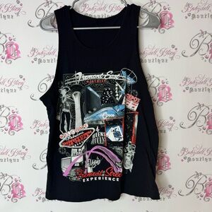 Black Fremont Street Graphic Tank Top Vegas shirt Las Vegas street party
